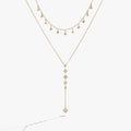 Two-Layered Princess Cut Crystal Necklace