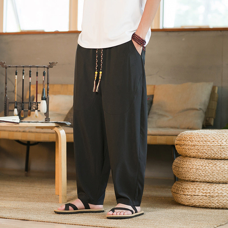 New Chinese Style Yamamoto Yaosi Ice Silk Harem Pants