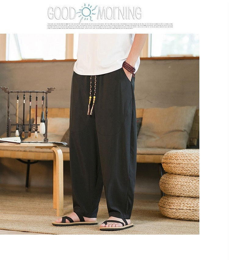 New Chinese Style Yamamoto Yaosi Ice Silk Harem Pants