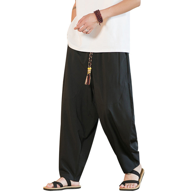 New Chinese Style Yamamoto Yaosi Ice Silk Harem Pants