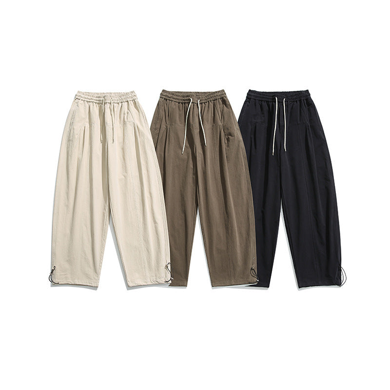 Solid Color Retro Japanese-style Casual Pants