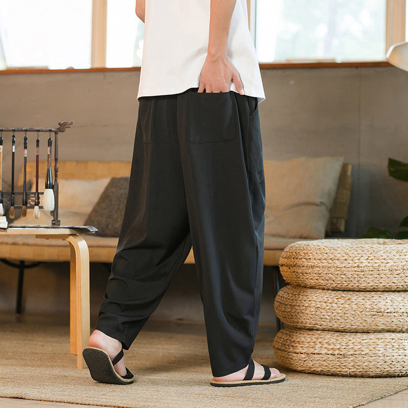 New Chinese Style Yamamoto Yaosi Ice Silk Harem Pants