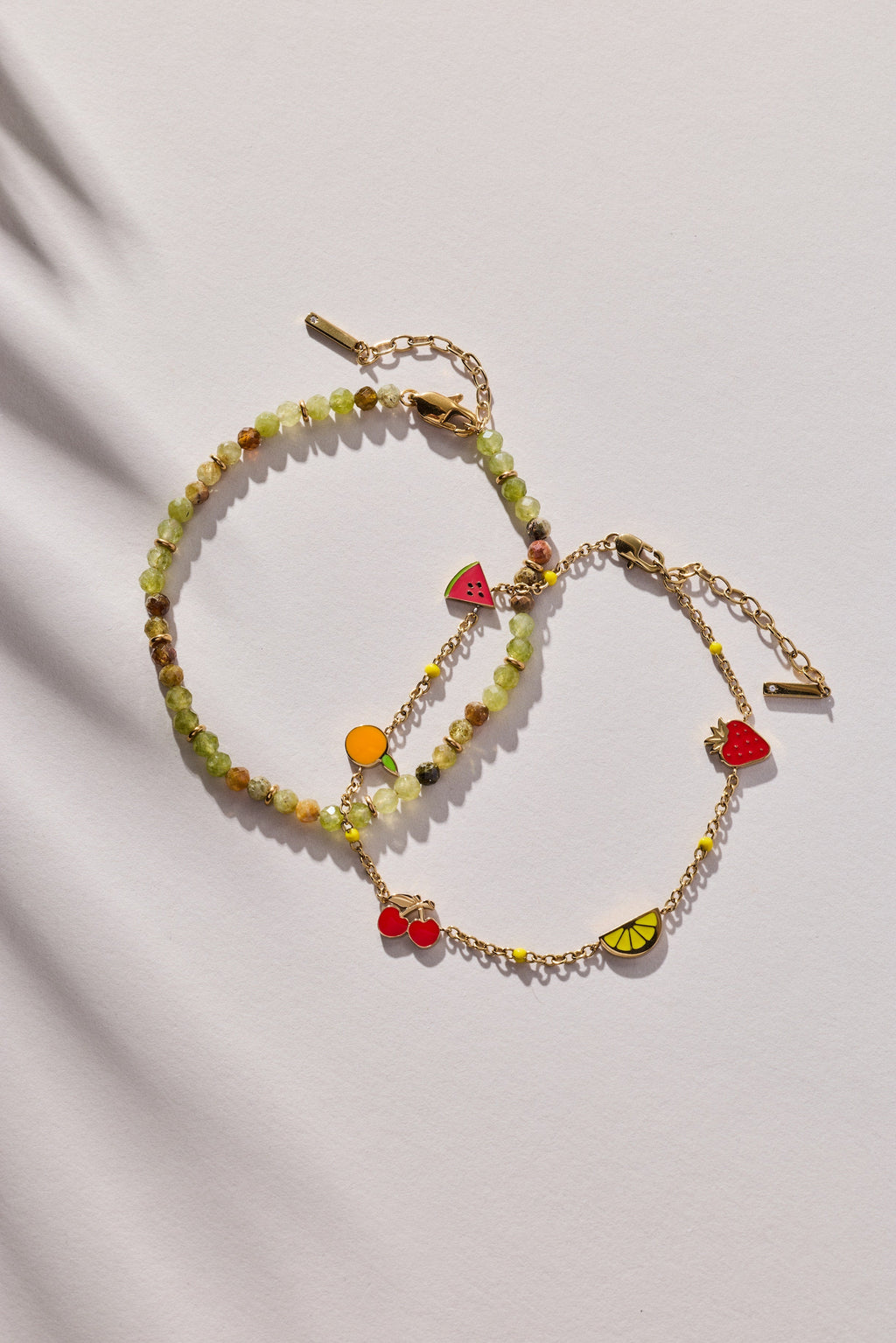 Green Ombre Semi-Precious Beaded Anklet