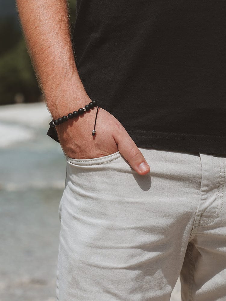 Black Onyx Beaded Bracelet  - Mykonos