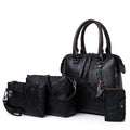 Vintage Leather 4-Piece Messenger Bag Set | Luxury Leather Tote, Clutch & Wallet Set