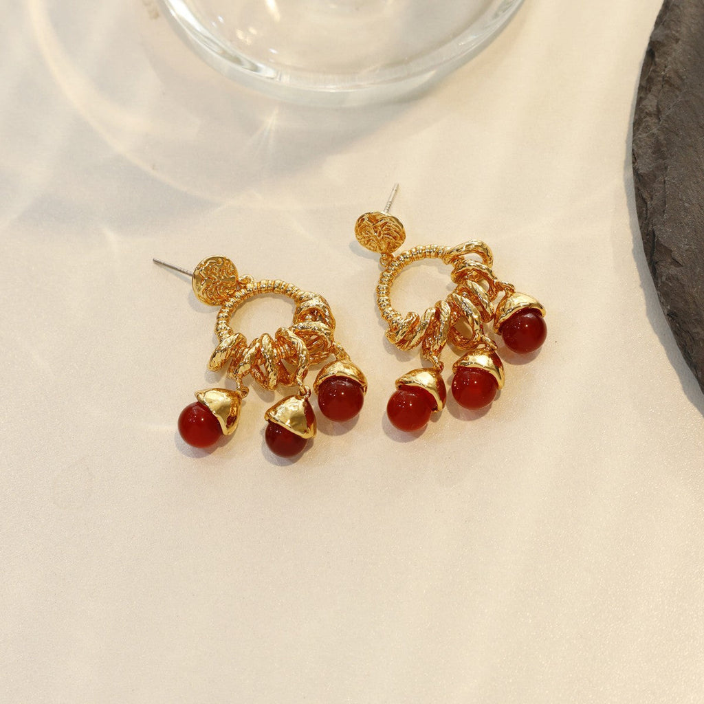Lucky Tree Fruit Ear Design Retro Affordable Luxury High-grade Fashion Rings