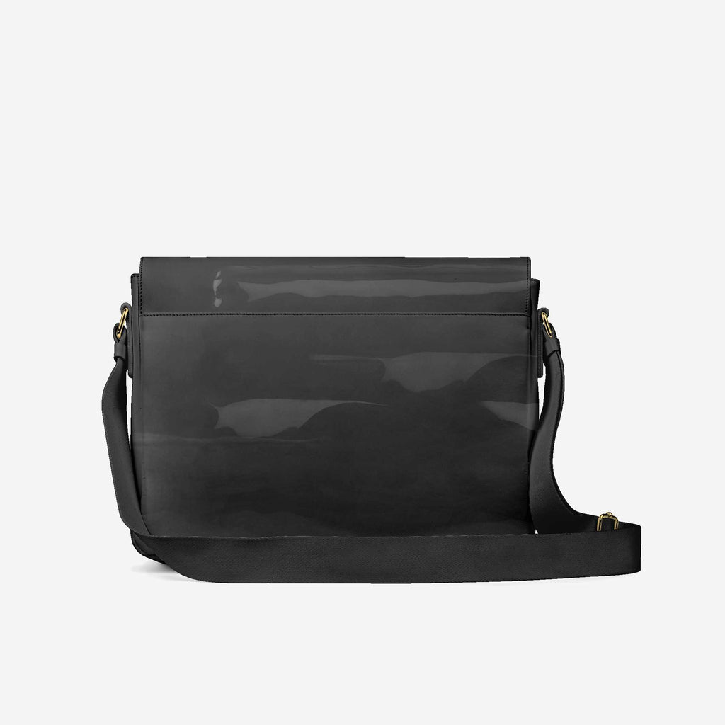 Vegan Gold Messenger Bag 16” | BYMANYC ® New York Luxe Metallic Edition