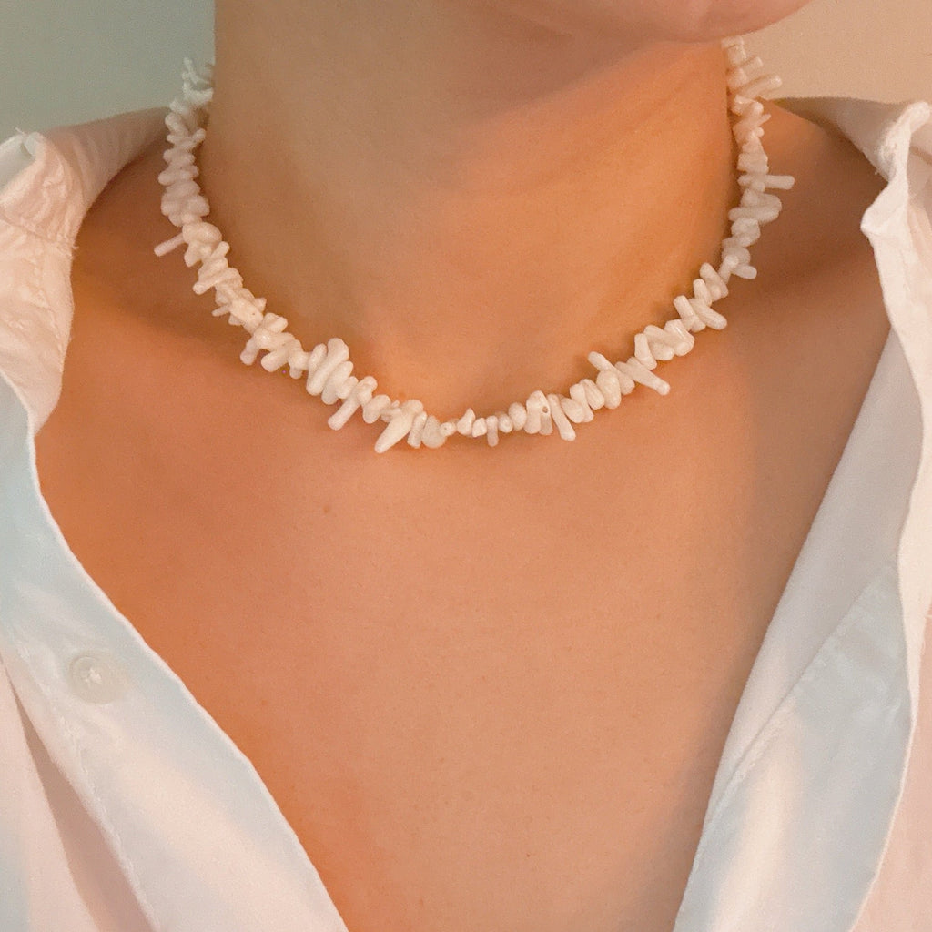White Sands Coral Reef Necklace – Gold-Plated Coastal Style