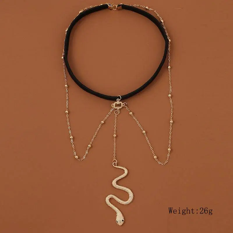 Bohemian Boho Gold Big Snake Leg Chain Jewelry