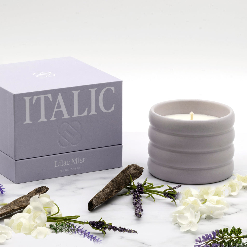 Soy Wax Ceramic Candle & Wick Trimmer Set