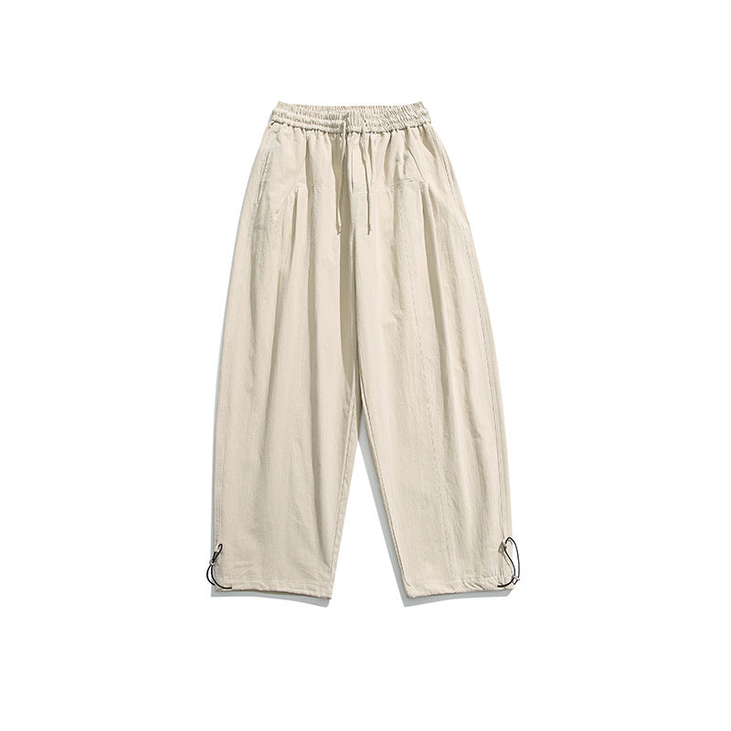 Solid Color Retro Japanese-style Casual Pants