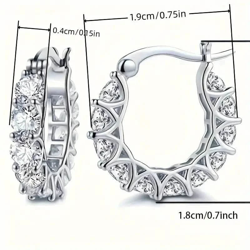 Exquisite Zirconia Hoop Earrings
