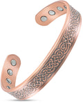 Stamped Shielded Knot Magnetic Copper Bracelet Cuff for Men