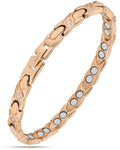 Women's Ultra Strength Magnetic Bracelet Crystal XO (Rose Gold)