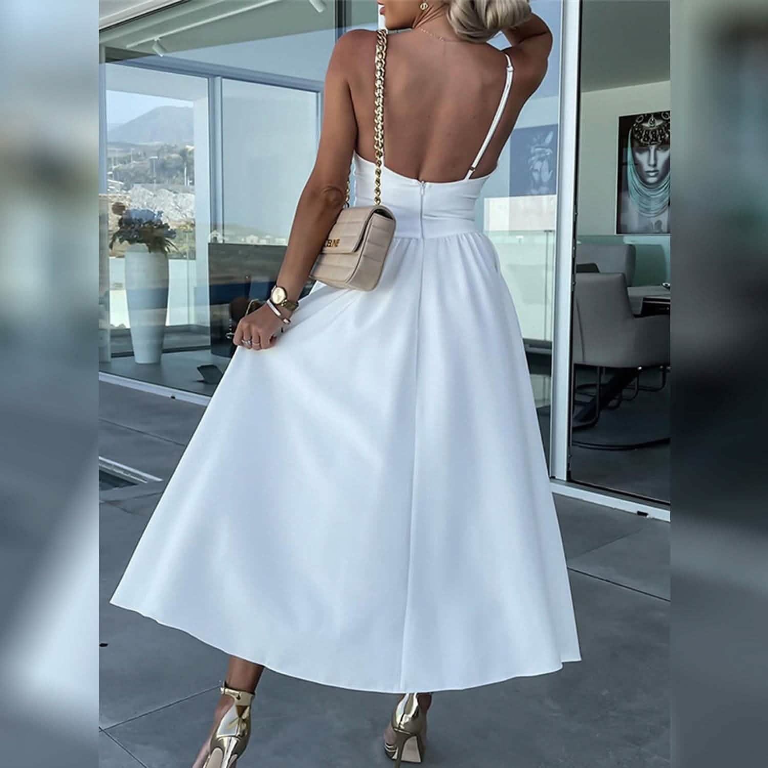 Women‚Äòs Split Cut Out Midi Dress